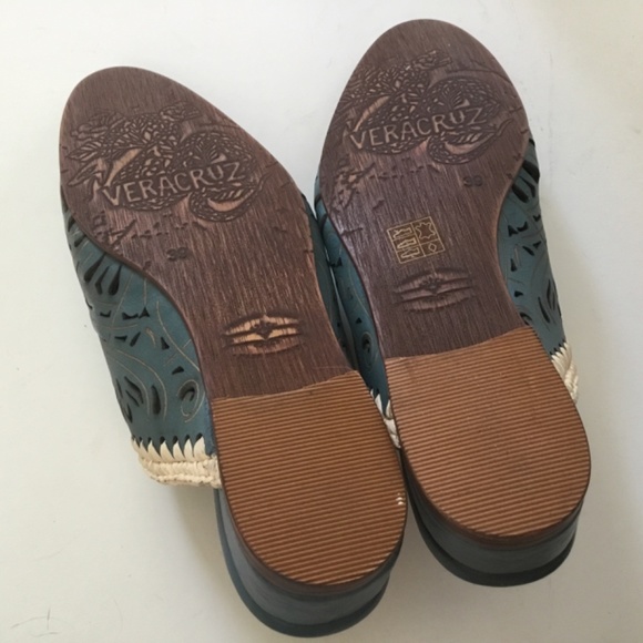 $159!! Veracruz Ombre Teal "Olivetta Mules": New w Box! Size 9 (Runs SMALL!) - Picture 11 of 12
